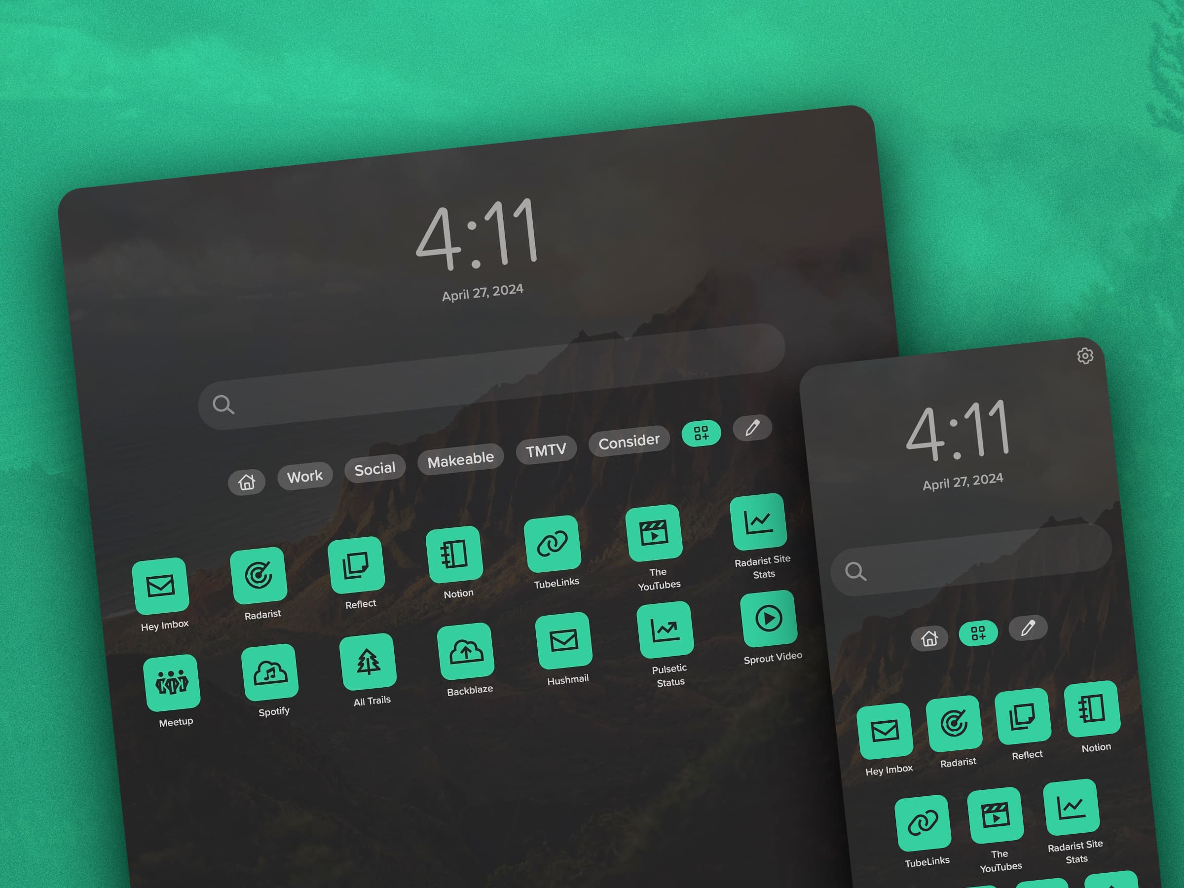 Browser Start Page Web App